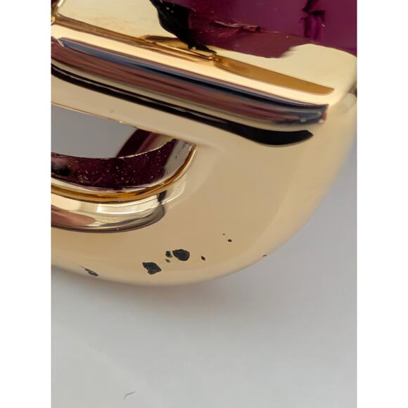 NWT Dolce & Gabbana Patent Leather Logo Buckle Belt Raspberry Pink Leather 95 CM - Picture 6 of 7